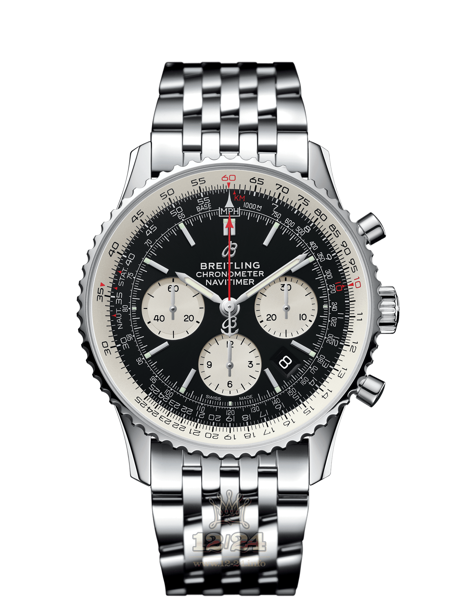 Breitling Navitimer Watch AB0121211B1A1 43 mm Stainless steel Case Black Dial
