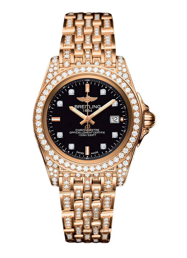 Breitling Galactic Watch H71330AF|BF64|792T 32 mm Pink gold Case Black Dial
