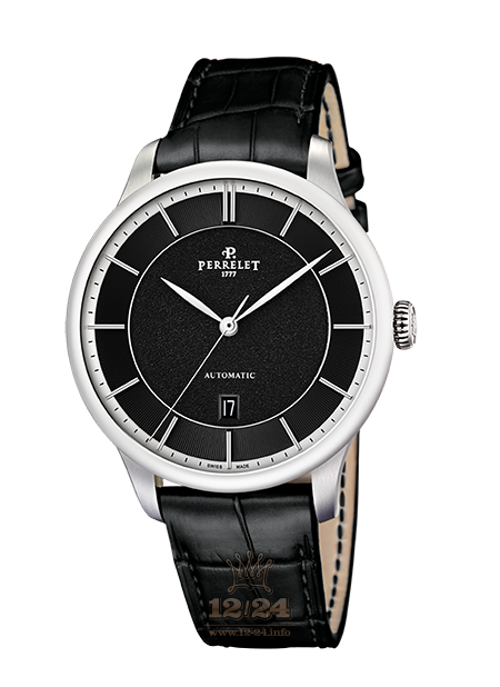 Perrelet First Class Watch A1073/5 42 mm Stainless steel Case Black Dial